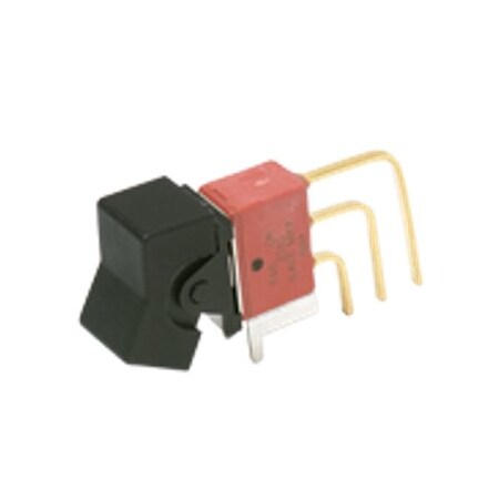 C&K Components Toggle Switch, Spdt, On-On, Latched, 0.02A, 20Vdc, 3 Pcb Hole Cnt, Solder Terminal, Lever Actuator,  E101J2ABE2
